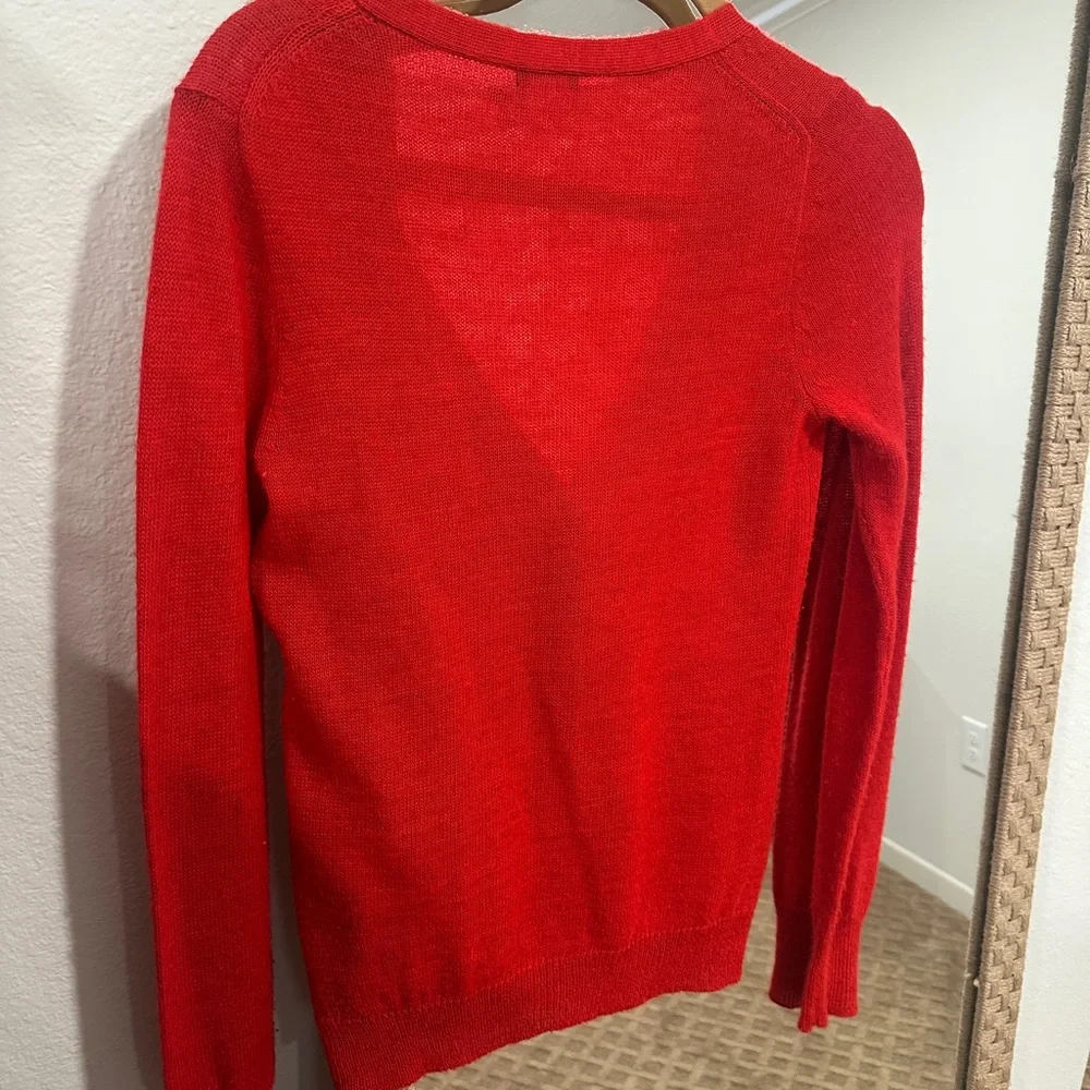 J. Crew Vibrant Red Knit Sweater